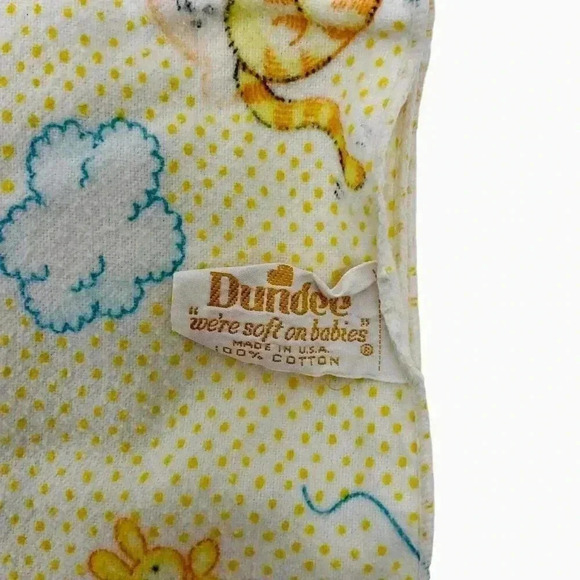 Dundee Cotton Nursery Baby Receiving Blanket Set Nursery Cat Bunny Rabbit Balloo - Picture 2 of 2